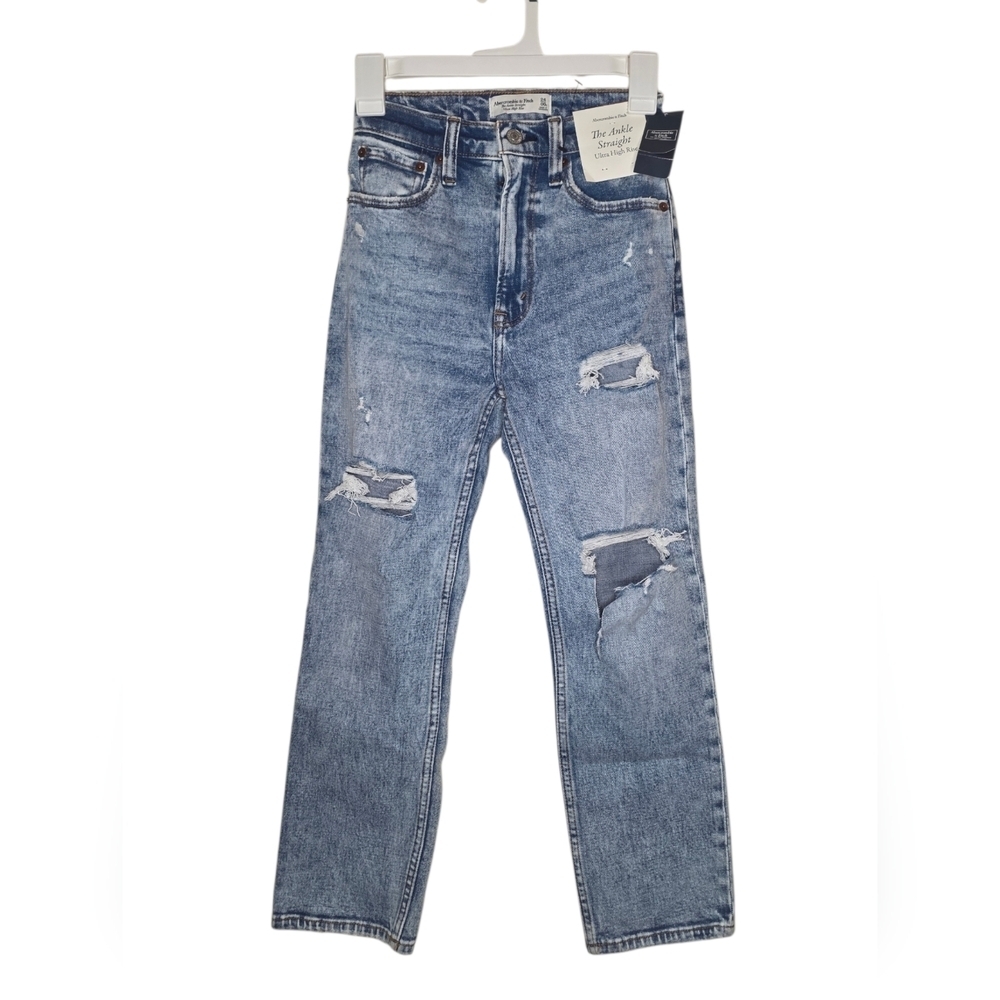 Abercrombie & Fitch The Ankle Straight High Rise Jeans Size 00s (XXS)